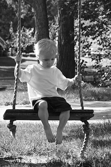 boy on swing