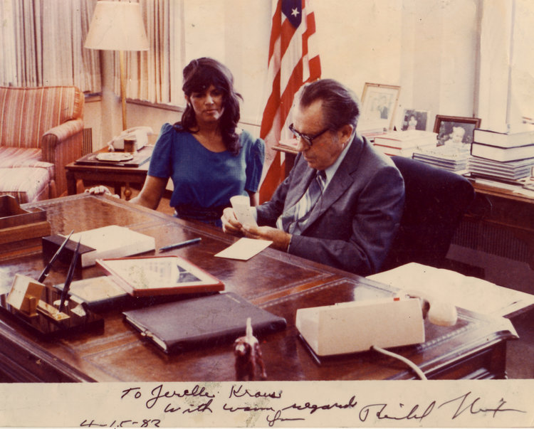Photo of the author with Nixon in 1982.